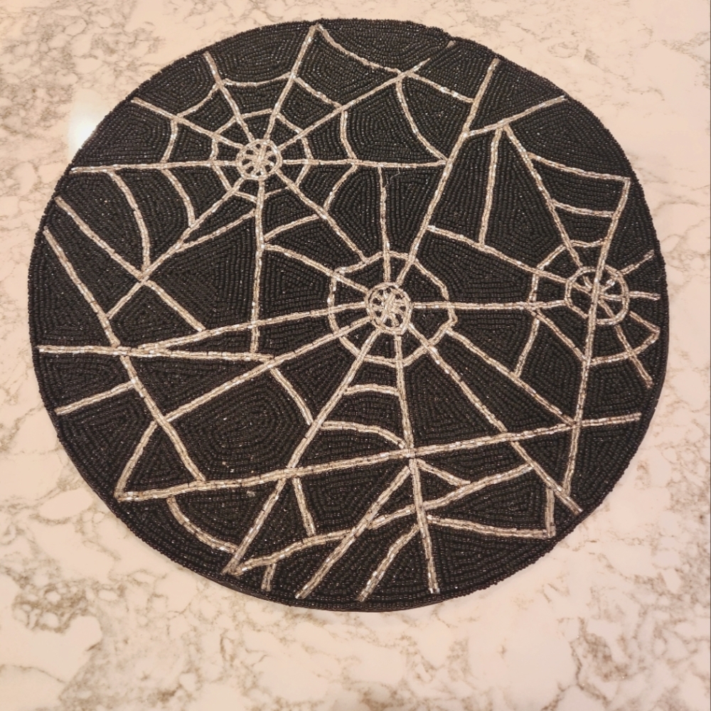 Spiderweb Beaded Placemat